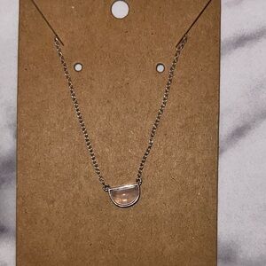 Half Circle Silver Necklace